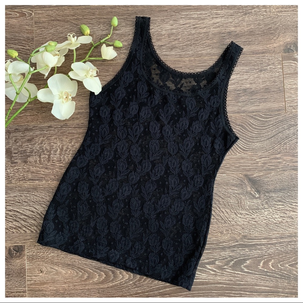 Black Lace Tank Top